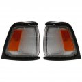 Toyota Pickup 2wd 1989 1991 Park Cornering Light Assembly Pair Driver And Passenger Side Black Trim To2520120 To2521122 