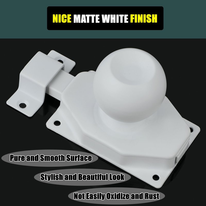 Alise Slide Bolt Gate Latch With Handle Knob Heavy Duty Rotate Barrel Bolts Safety Door Lock Stainless Steel Double Sided