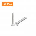 Uxcell M1 4-0 3 X 8mm 50pcs Flat Round Head Screws 304 Stainless Steel Phillips Drive Machine Hardware Fastener For Furniture