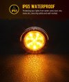 Partsam 10pcs 2 5 Amber 12led Round Clearance Marker Lights With Polished Chrome-plated Plastic Bezel For Trailer Truck Rv