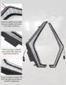 Floating Led Grille Accent Fang Lights For 2025 Polaris Rzr Pro Xp R S Waterproof White Turn Signal Front Grill Lamps