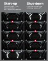 Floating Led Grille Accent Fang Lights For 2025 Polaris Rzr Pro Xp R S Waterproof White Turn Signal Front Grill Lamps