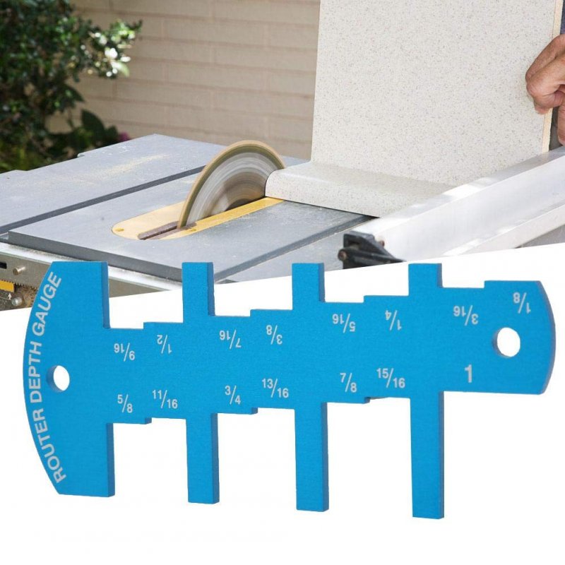 Table Saw Depth Gauge Height Limit Measuring Ruler Router Aluminum Alloy Woodworking Tool