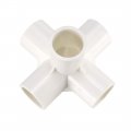 Uxcell 5 Way Elbow Pvc Pipe Fitting Furniture Grade 20mm Size Tee Corner Fittings White