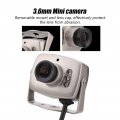 Mini 6led Wired Cctv Security Camera Night View High Sensitivity Brighter Image 3 6mm Removable Mount Audio Video Output Color