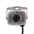 Mini 6led Wired Cctv Security Camera Night View High Sensitivity Brighter Image 3 6mm Removable Mount Audio Video Output Color