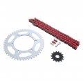 Red O Ring Chain Sprocket Silver 14 50 114l For 2005 2006 Yamaha Yz450f