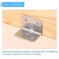 Uxcell 30pcs L Shape Corner Brace 1 06 X1 42 90 Degree Right Angle Bracket With Screws For Shelf Cabinet Home Furniture Silver