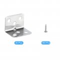 Uxcell 30pcs L Shape Corner Brace 1 06 X1 42 90 Degree Right Angle Bracket With Screws For Shelf Cabinet Home Furniture Silver