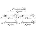 5pcs Cabin Hook Eye Latch 3 304 Stainless Steel Spring And Safety With Mounting Screw For Wood Window Door Cabinets 