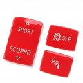 Fydun 3 Pcs Gear Button Kit 6131 9252 912a 1 Esp Antislip Switch Sport Radar Sensor Key Replacement For F20 F21 F22 F23 Red