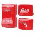 Fydun 3 Pcs Gear Button Kit 6131 9252 912a 1 Esp Antislip Switch Sport Radar Sensor Key Replacement For F20 F21 F22 F23 Red