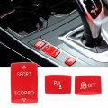 Fydun 3 Pcs Gear Button Kit 6131 9252 912a 1 Esp Antislip Switch Sport Radar Sensor Key Replacement For F20 F21 F22 F23 Red