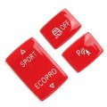 Fydun 3 Pcs Gear Button Kit 6131 9252 912a 1 Esp Antislip Switch Sport Radar Sensor Key Replacement For F20 F21 F22 F23 Red