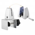 Uxcell Partition Support Bracket Adjustable Desk Divider Clamp Privacy Panel For 3 5-9mm Thick Silver Tone