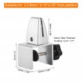 Uxcell Partition Support Bracket Adjustable Desk Divider Clamp Privacy Panel For 3 5-9mm Thick Silver Tone