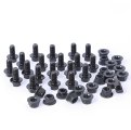 M8 1 25 X 16mm Flange Head Bolt And Nut Set Carbon Steel Grade 8 Hexagon Screws Black Oxide Finish Full Thread 20 Sets 