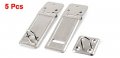 Uxcell 5 Set Cabinet Drawer Hardware Stainless Steel Padlock Hasp Staple