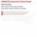 Vipmotoz Sequential Full Led Side View Mirror Turn Signal Lights Compatible With 2020-2022 Toyota Highlander 2022 Corolla Cross