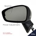 Driver Side Mirror For 2011 2019 Ford Fiesta Power Adjustment Non Heated With Spotter Glass Material Black 3 Pins Left