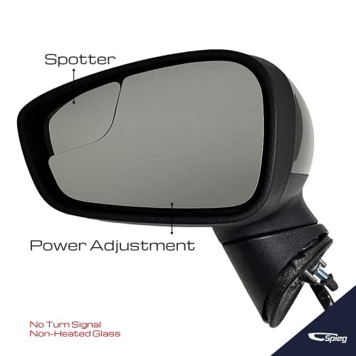 Driver Side Mirror For 2011 2019 Ford Fiesta Power Adjustment Non Heated With Spotter Glass Material Black 3 Pins Left