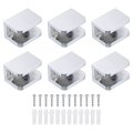 6pcs Glass Shelf Bracket Adjustable Solid Brass Wall Mount Holder Fixture Clip For 8-10mm 0 31 -0 39 Silvecs Glass Shelf 