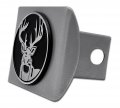 Buck Hunting Brushed Metal Hitch Cover