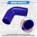 Vekauto 90 Degree Elbow Coupler Silicone Hose 63mm 2 48 Id 125mm Length Intercooler Tube Universal For Car Engine Durable Blue