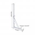 Uxcell 2 Pcs Folding Shelf Brackets 20 Inch Iron Collapsible L Bracket Wall Mounted For Table Work Bench White