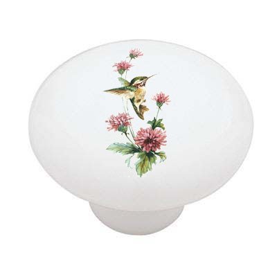 Graceful Humming Bird Decorative High Gloss Ceramic Drawer Knob