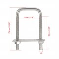 Uxcell Square U-bolts 2pcs 1 38 35mm Inner Width 75mm Length M6 304 Stainless Steel U Bolt With Nuts Frame For Boat Trailer