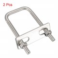 Uxcell Square U-bolts 2pcs 1 38 35mm Inner Width 75mm Length M6 304 Stainless Steel U Bolt With Nuts Frame For Boat Trailer