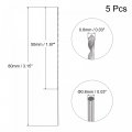 Uxcell 5 Pcs 0 8mm Mini Micro Twist Drill Bits High-speed Steel Straight Shank Extra Long Bit 80mm For Aluminum Alloy
