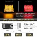 Vipmotoz 10pcs Top Roof Running Led Lamps Kit Compatible With 2003-2009 Hummer H2 Clear Lens Left Driver Right Passenger Side