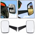 Side Towing Mirror Kit Set With Fixed Arms Replacement For Dm2455000 Compatible John Deere 5000 6000 Series Tractor 2 Pcs Left