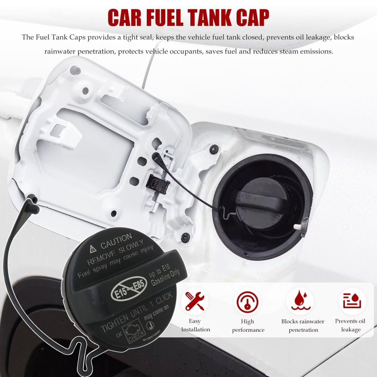 77300-06040 Gas Cap Fuel Tank Filler Cover For Toyota 2012-2013 Camry Exclude Pzev Spec To 12 2012 New