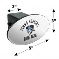 Johns Hopkins University Blue Jays Logo Oval Tow Hitch Cover Trailer Plug Insert 2