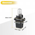 X Autohaux 5pcs Dc 12v 1 2w T5 Dashboard Light Blub Yellow For Car Internal With Twist Socket