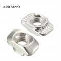 Uxcell Sliding T Slot Nuts M4 Half Round Roll In T-nut For 2020 Series Aluminum Extrusion Profile Carbon Steel Nickel-plated