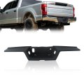 Rear Bumper Step Pad Textured Black Replacement For F-250 F-350 F-450 Super Duty 2017-2022 Without Parking Aid Sensor Holes 
