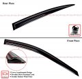 Premium Jdm Style 3d Wavy Sport Gloss Black Window Visor Rain Guard Deflector Compatible For 2004-2008 Acura Tl