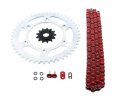 Fits Honda Xr650l 650 L Red O Ring Chain And Sprocket Silver 13 48 114l