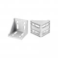 Uxcell 2pcs Inside Corner Bracket Gusset 57x57x59mm 6060 Angle Connectors For 3060 Series Aluminum Extrusion Profile Silver