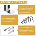 12pcs 8mm 5 16 Cable Clamp 304 Stainless Steel Rubber Coated Cushion Insulated Clamps U Holder Pipe Strap With M3x16mm Screws