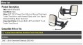 Power Door Mirror Set Of 2 Manual Telescopic Trailer Towing With Heated Glass Turn Signal Folding Black Textured Compatible