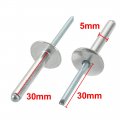 Uxcell 40 Pcs 5mm X 30mm Aluminum Open End Large Flange Blind Rivets
