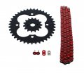 Fits Honda 400ex Trx400ex 520-96 Red Non O Ring Chain Sprocket Black 15 39