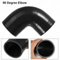 X Autohaux 1 Set 70mm 2 75 Id 90 Degree Elbow Engine Silicone Hose Black For Car Intercooler Intake Piping With Pcs Clamps