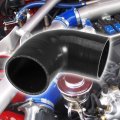 X Autohaux 1 Set 70mm 2 75 Id 90 Degree Elbow Engine Silicone Hose Black For Car Intercooler Intake Piping With Pcs Clamps