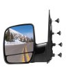 Left Side View Mirror For 2002 2008 Ford E150 E250 E350 E450 E550 Van Manual Adjustment And Fold Non Heated Puddle Light Black 